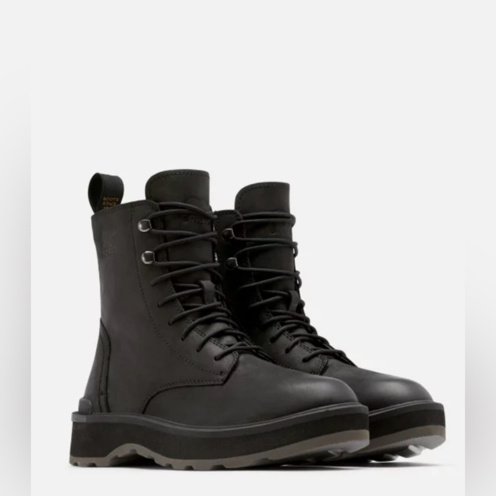 Sorel Women’s Suede Waterproof Hi Line Lace Up Boot in Jet Black Size 6 New - Picture 4 of 15